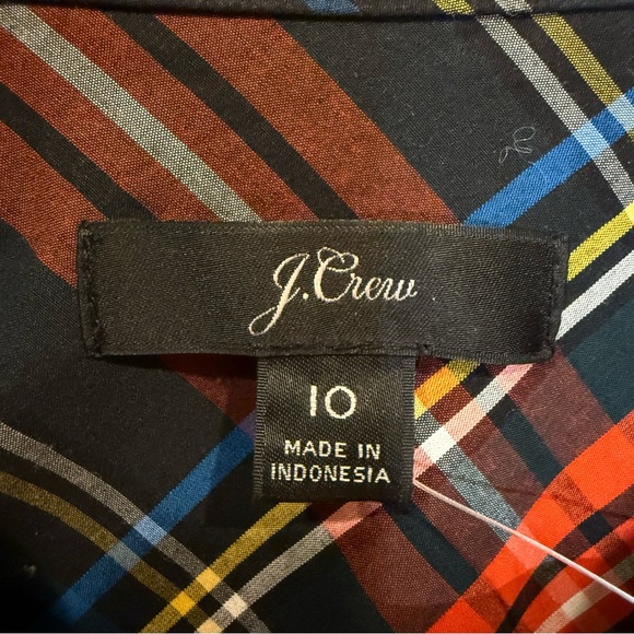 J. Crew Red and Blue Plaid Blouse - Picture 6 of 8